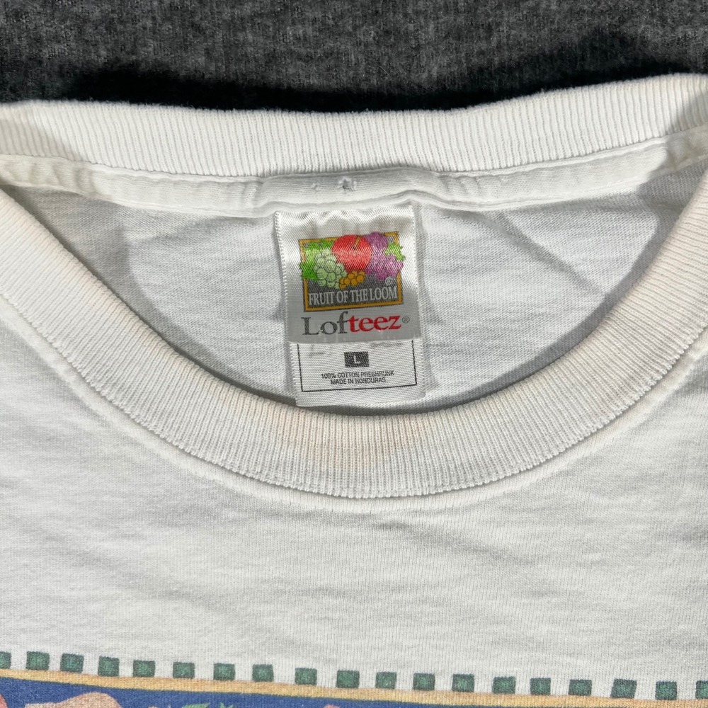 Vintage 1994 Pike Place Market Seattle Art T Shirt Fruit of the Loom White Large - Picture 3 of 6